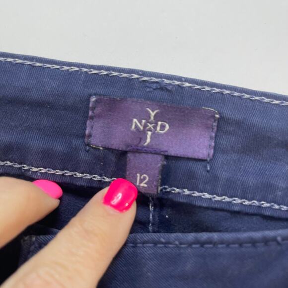 NYDJ  women's 12 pants chinos jean style navy blue Not Your Daughter's Jeans - Picture 6 of 14